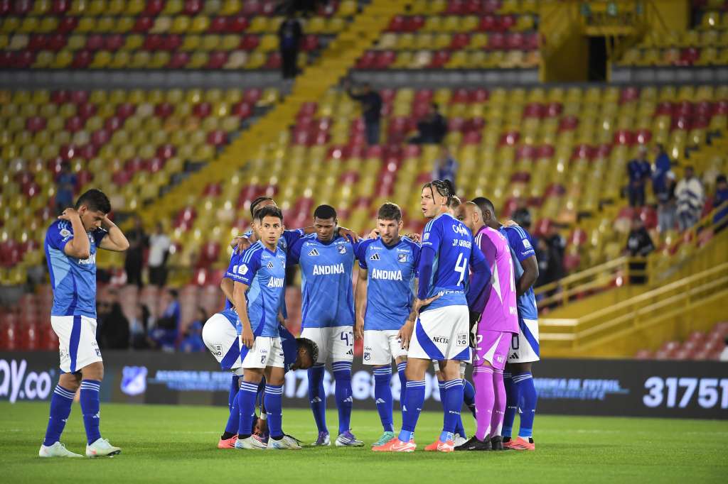 Partido entre Millonarios y Real Cartagena en el Estadio El Campin de Bogotá (Copa BetPlay Dimayor)