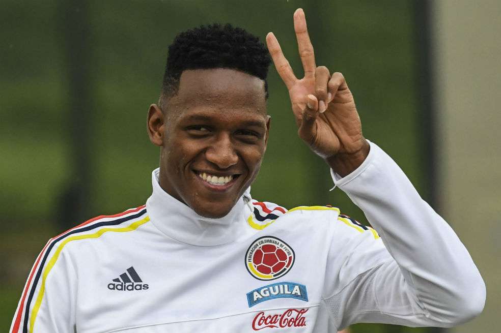 Yerry Mina, defensor del Palmeiras. / AFP