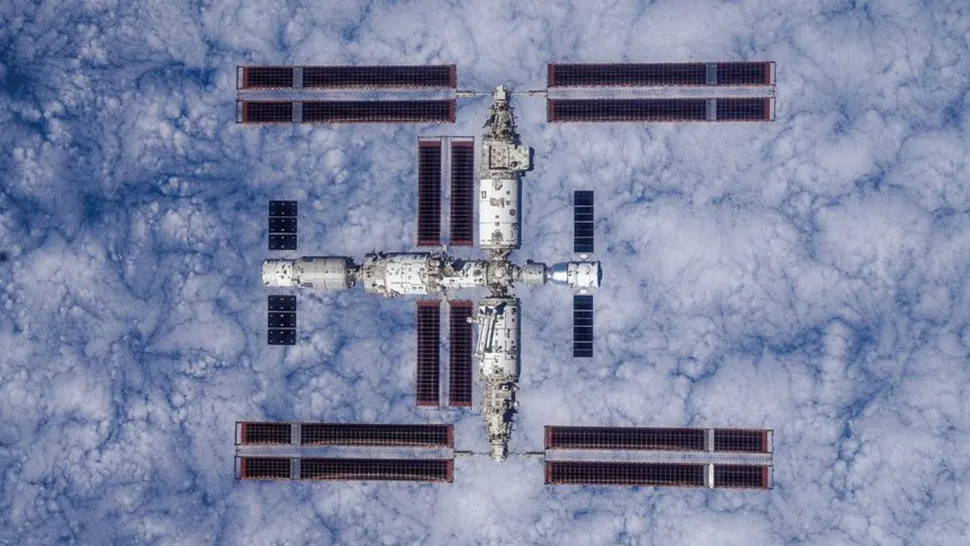 La primera imagen clara de Tiangong terminada.