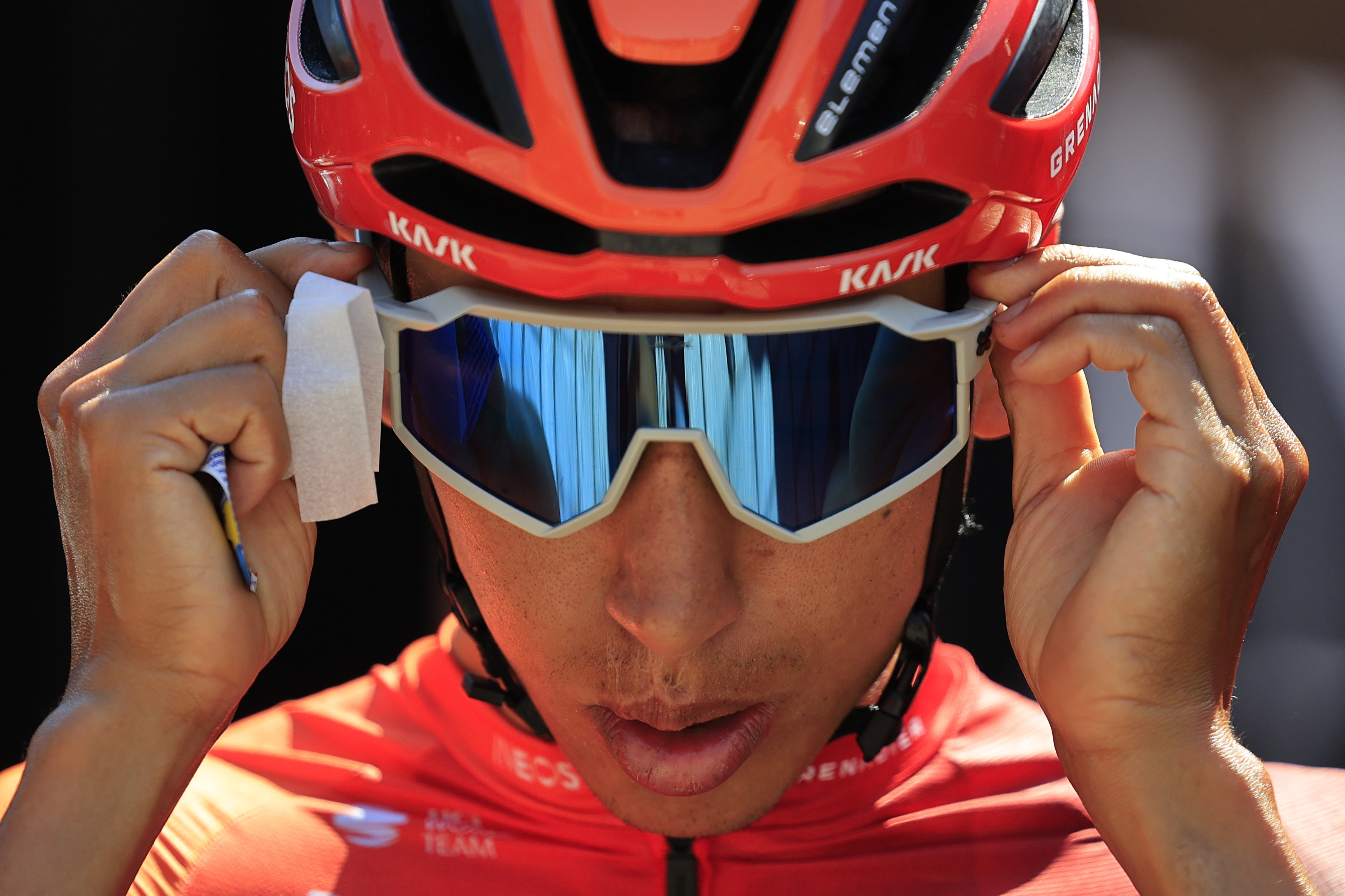 Florence (Italy), 28/06/2024.- Colombian rider Egan Bernal of Ineos Grenadiers attends a training session for the 2024 Tour de France cycling race, in Florence, Italy, 28 June 2024. (Ciclismo, Francia, Italia, Florencia) EFE/EPA/GUILLAUME HORCAJUELO