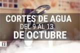 En estos barrios habrá cortes de agua esta semana