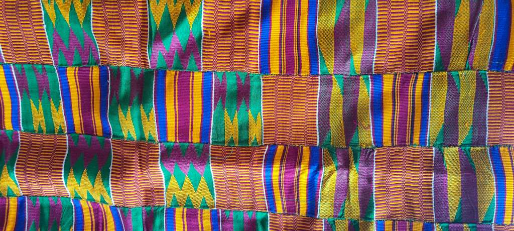 Tela Ashanti Kente, foto Jaime Arocha, julio 17 de 2022