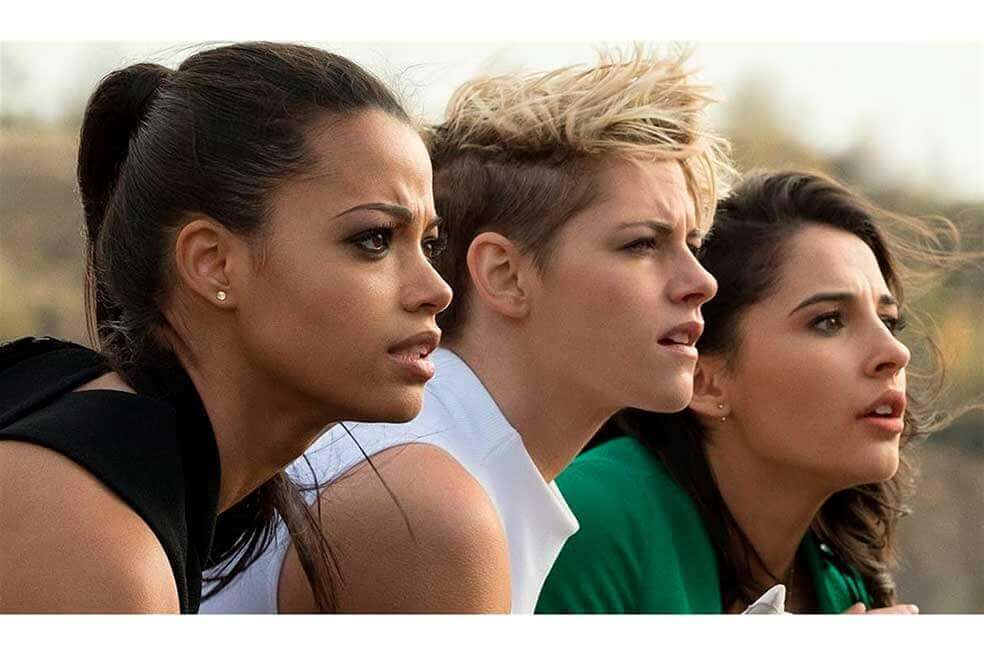 Ella Balinska, Kristen Stewart y Naomi Scott. / Sony Pictures