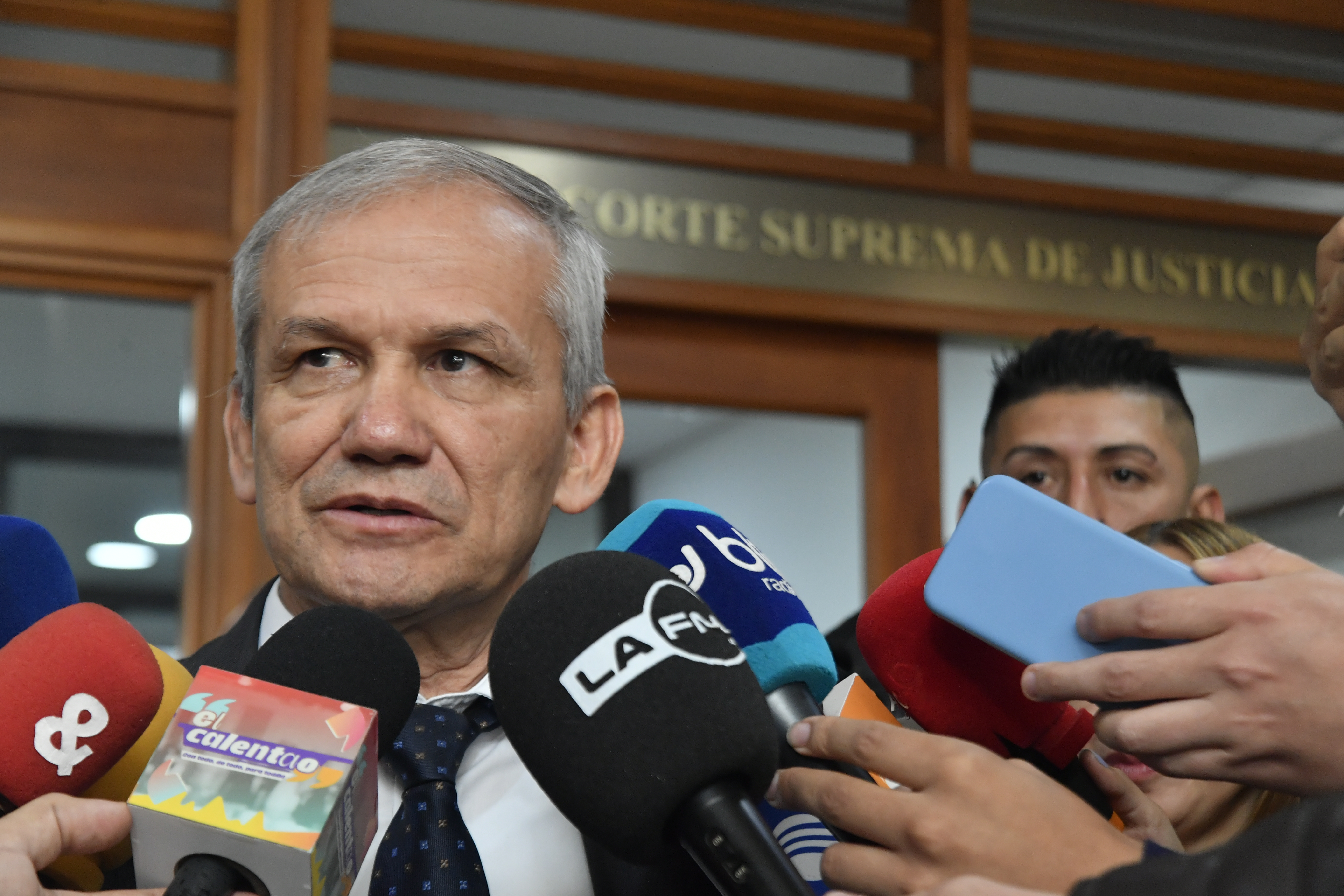 Director de la Dirección Nacional de Inteligencia (DNI), a su salida de la reunión con el presidente de la Corte Suprema de Justicia.