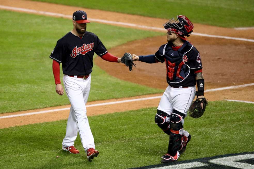 Los Indios de Cleveland, actuales de campeones de la Liga Americana. / AFP