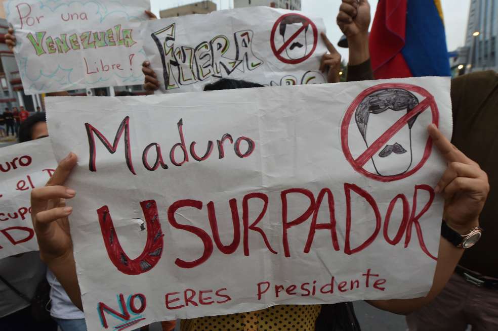 En varias ciudades de América Latina se presentaron manifestaciones contra la investidura del presidente venezolano. / AFP