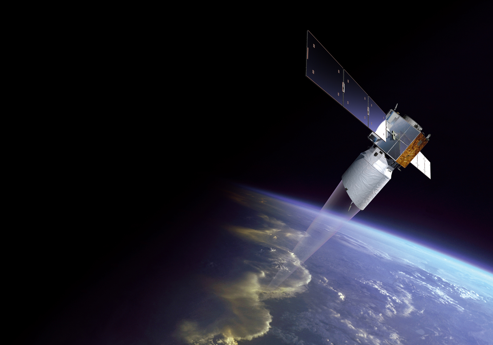 El satélite Aeolus fue lanzado en agosto de 2018.