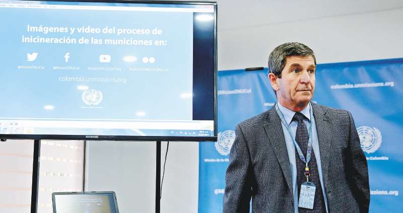 El general argentino Javier Pérez Aquino, jefe de observadores de la Misión de la ONU en Colombia. / EFE