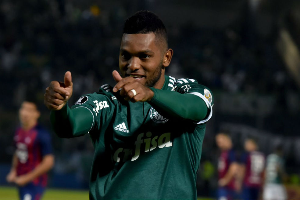 Borja, delantero del Palmeiras. / AFP