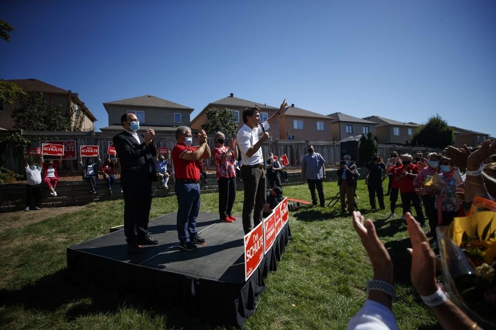 El primer ministro de Canadá, Justin Trudeau, realizó una campaña muy reservada para estas elecciones.