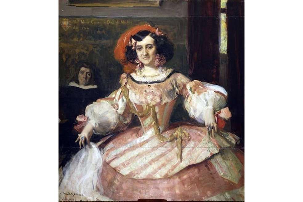 “La actriz doña María Guerrero como La dama boba”. Óleo sobre lienzo de Joaquín Sorolla y Bastida.