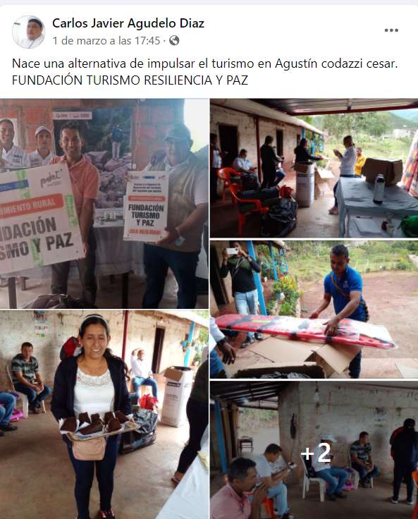 Captura de pantalla del Facebook de Carlos Javier Agudelo Díaz.