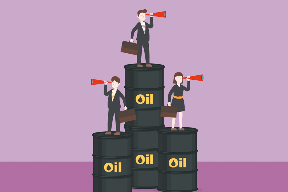 Imagen de la recuperación económica del petróleo.