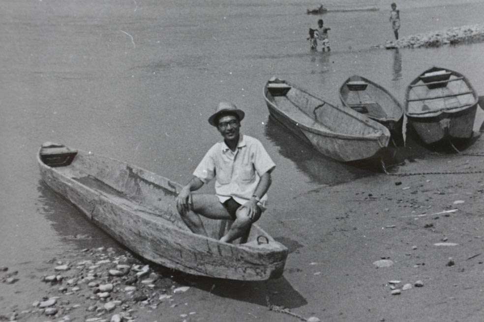 Yu Takeuchi en uno de sus tantos recorridos por Colombia. / Archivo familiar