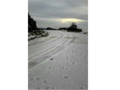 Increíble granizada vistió de blanco el Páramo de Santurbán en Santander