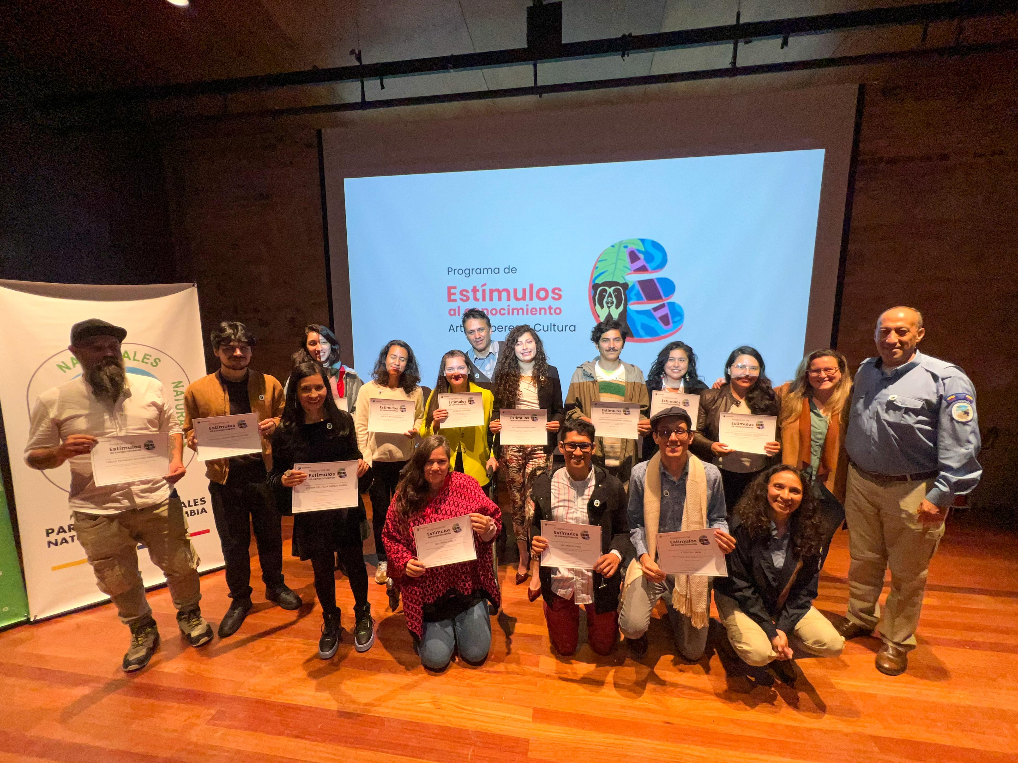Ganadores del programa de estímulos.