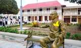 Capturaron a hombre que intentó quemar el monumento de Gabo en Sincé, Sucre