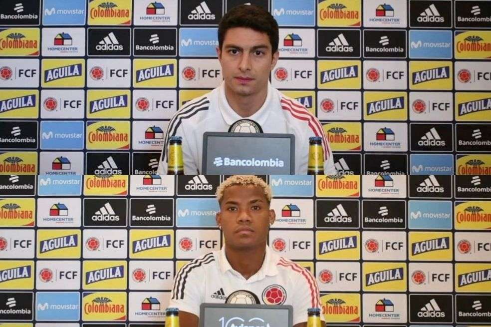 Wilmar Barrios y Stefan Medina en atención a prensa previo al partido contra Perú en Eliminatorias Conmebol rumbo a Catar 2022.