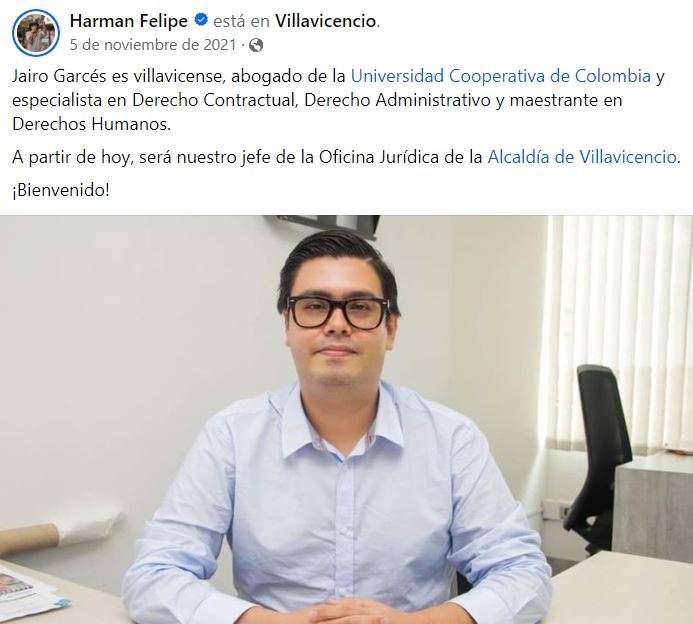 Jairo Garcés, jefe de la Oficina Asesora Jurídica de la Agencia Nacional de Tierras.