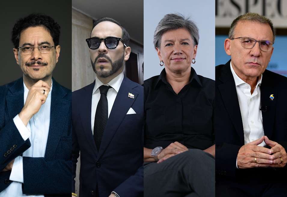 De izquierda a derecha: Iván Cepeda, Abelardo De La Espriella, Claudia López y Roy Barreras.