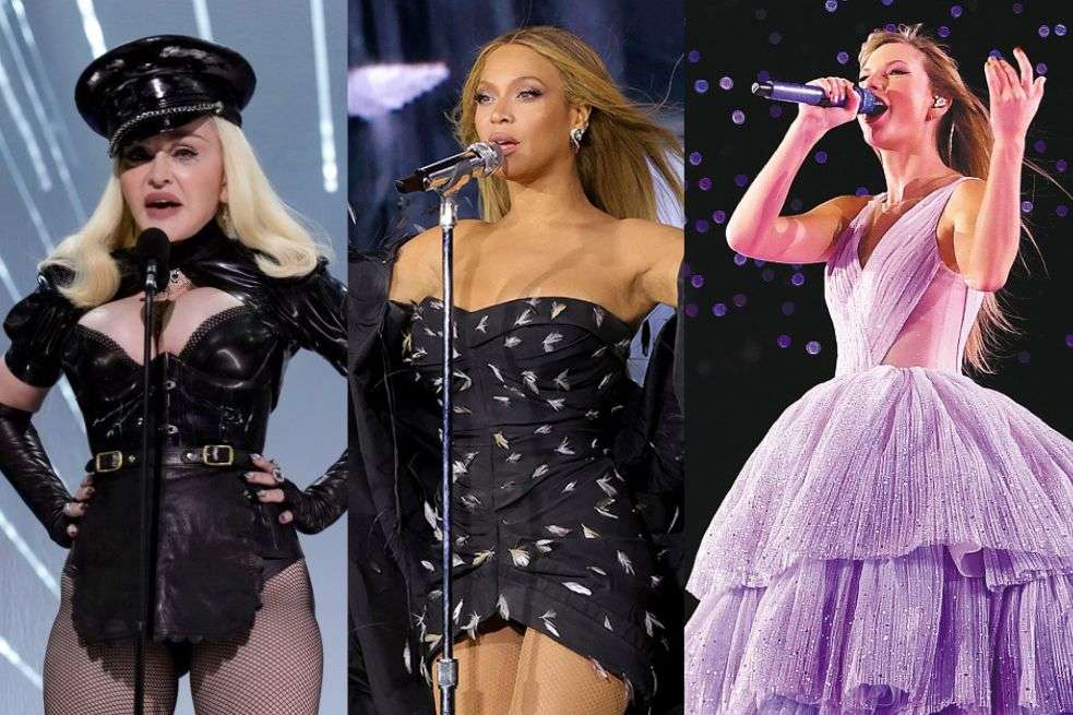 Madonna, Beyoncé y Taylor Swift, cantantes pop que ofrecieron giras musicales en 2023, caracterizadas por su concepto.