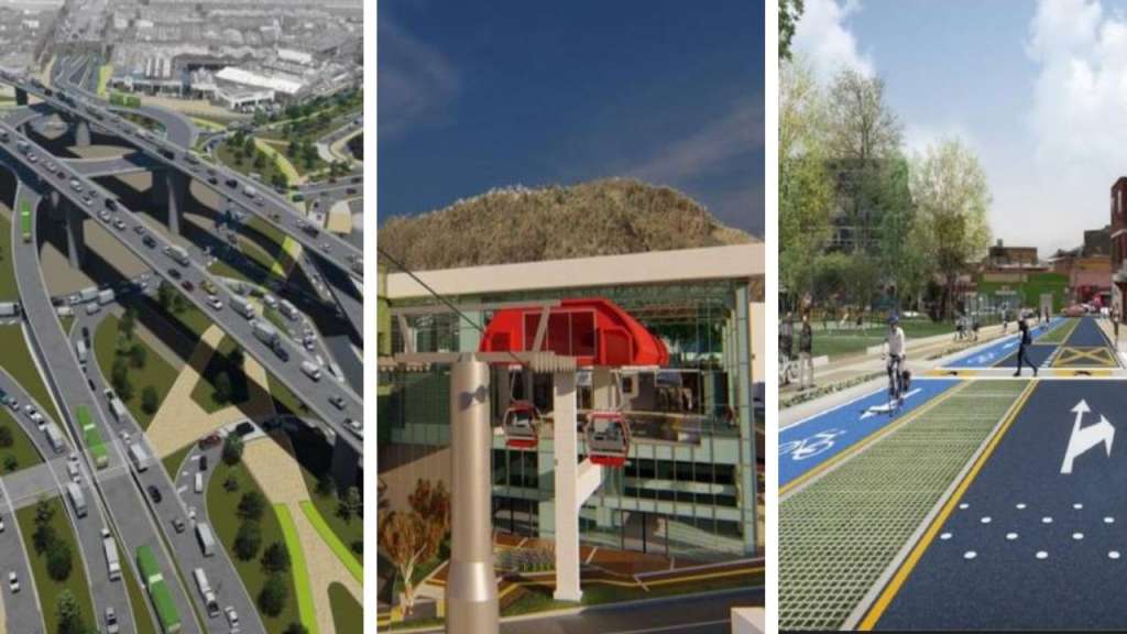 La calle 13 está ubicada al occidente de la capital, el cable aéreo quedará en la localidad de San Cristóbal y la Ciclorruta estará en el sur oriente de Bogotá.