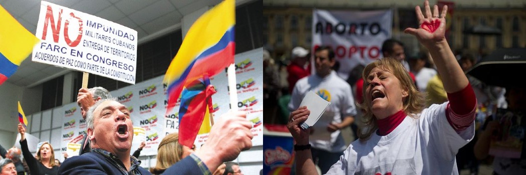 Las campañas antiplebiscito y antiaborto son similares.