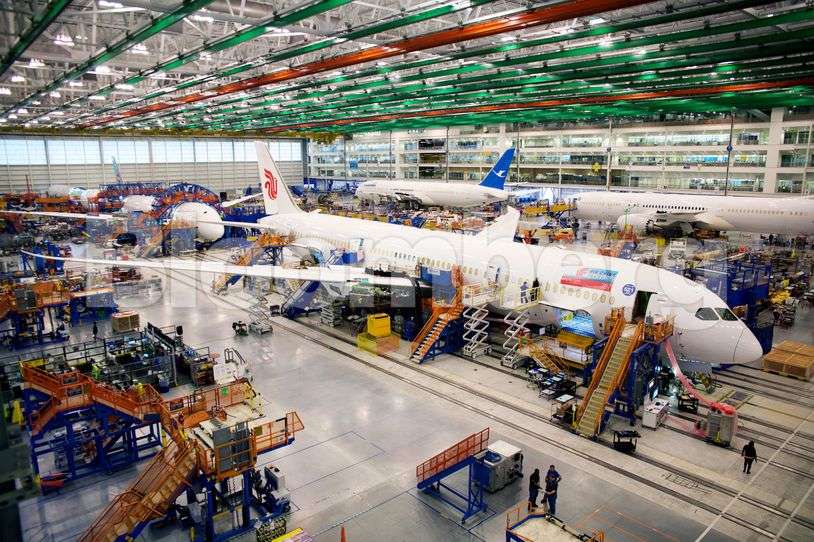 Jets Dreamliner 787 de Boeing Co. en North Charleston, Carolina del Sur.