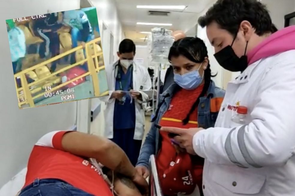 El secretario de gobierno compartió la imagen del aficionado de Santa Fe en el hospital.