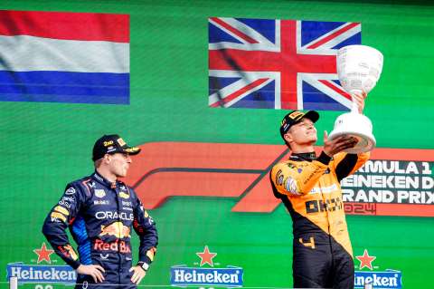 Norris le ganó la batalla a Verstappen en su propia casa, el GP de Países Bajos