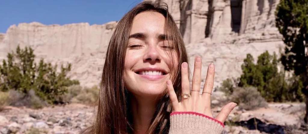 La actriz Lily Collins vivió unas amargas vacaciones en un spa. Al salir se enteró que sus anillos de compromiso y matrimonio habían sido robados.