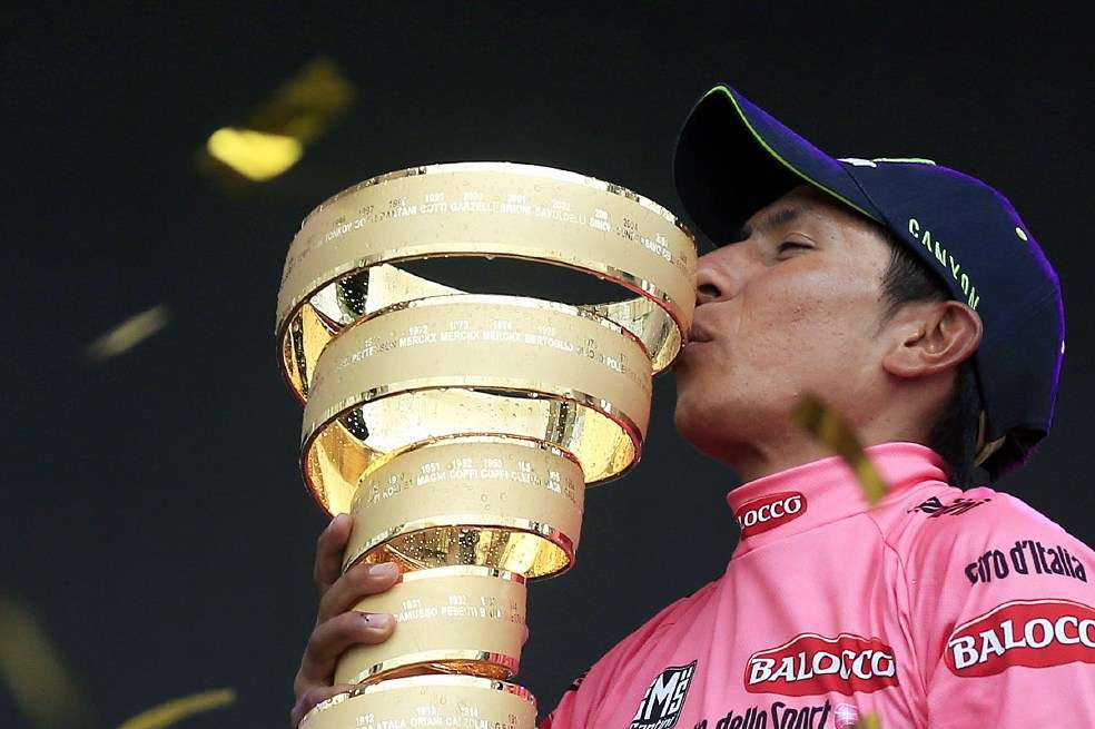 En 2014, el boyacense Nairo Quintana se convirtió en el primer ciclista colombiano en ganar el Giro de Italia. /