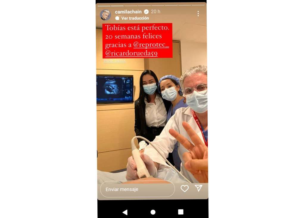 Camila Chaín en su quinto mes de embarazo.