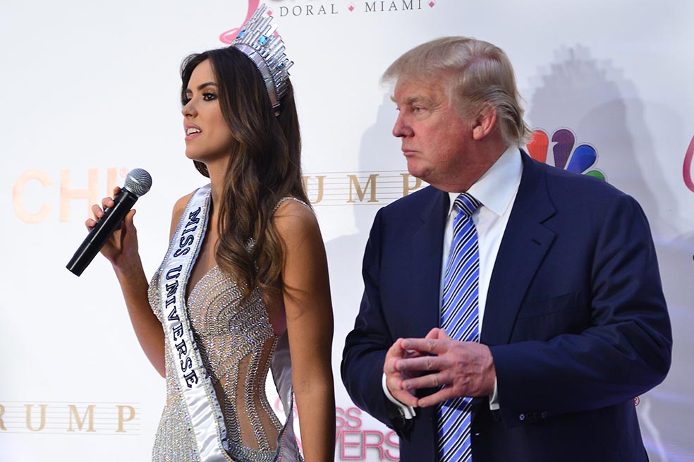 Paulina Vega y Donald Trump en los no tan lejanos tiempos de cooperación. / EFE