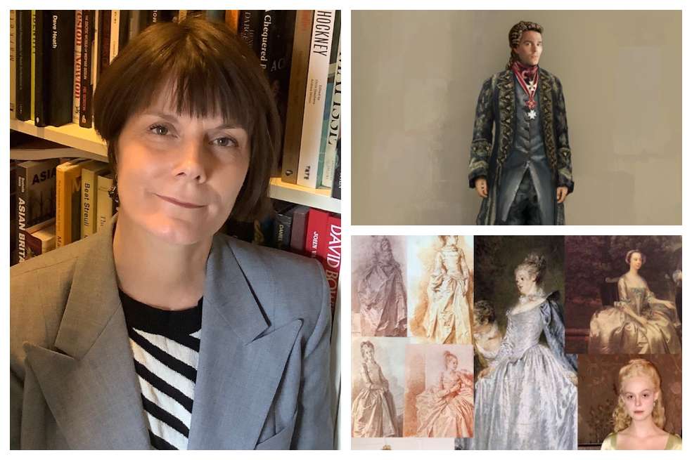 Para diseñar los trajes de “The Great”, Emma Fryer (izquierda) observó pinturas del siglo XVIII y estudió las siluetas, los accesorios y la tela de la época.