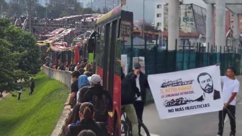 Bloqueos en la Av. Caracas con calle 72 colapsan Transmilenio: ¿por qué protestan?