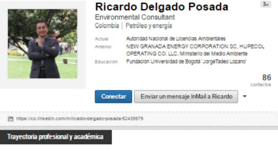Imagen del perfil de Ricardo Delgado en la red social.
