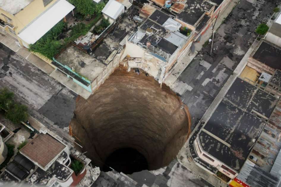 En 2010 apareció este hundimiento en Ciudad de Guatemala