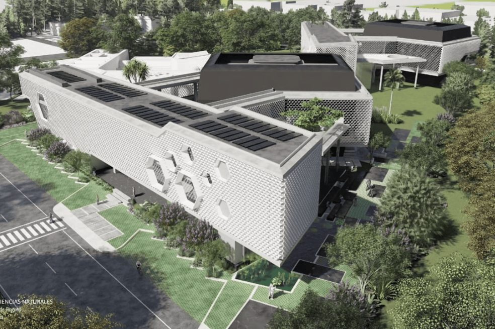 Render del edificio que se construirá para el Instituto de Ciencias Naturales de la Universidad Nacional.