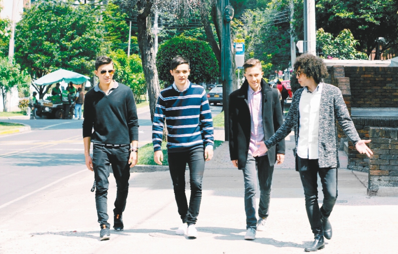 La banda bogotana The Castles: De izquierda a derecha, Julián, Juan Diego, Sebastián y Pablo Castillo. / Cortesía.