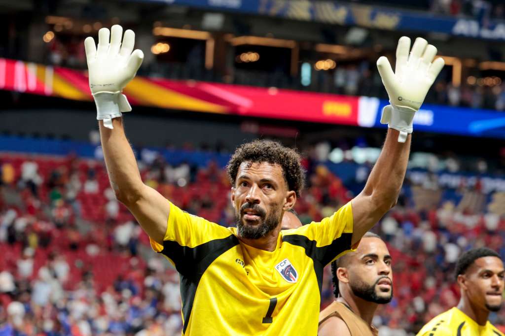ATLANTA (ESTADOS UNIDOS), 15/06/2026.- El portero de Cabo Verde, Vozinha, tras el empate a 0 ante España en el partido del grupo H del Mundial 2026, este lunes en el Estadio Atlanta (EEUU). EFE/Lavandeira Jr