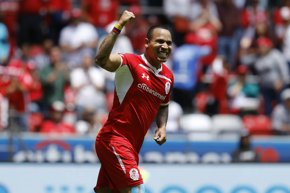 Felipe Pardo, de 29 años, futbolista colombiano del Toluca mexicano. / Toluca FC