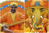 Impresionantes esculturas hechas con limones y naranjas