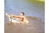 Hombre fue sorprendido por un caimán cuando se bañaba en un playón en el Cesar