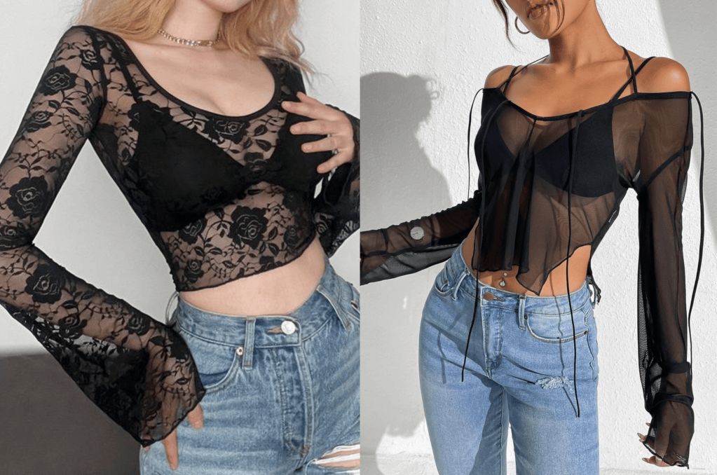 Las blusas transparentes que son la nueva tendencia en otoño del 2024