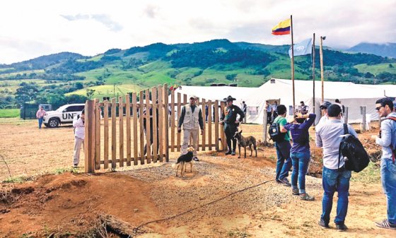 En la zona veredal de La Guajira, en Mesetas (Meta), se está avanzando en la construcción de la sede del Mecanismo de Monitoreo y Verificación. / Misión ONU Colombia