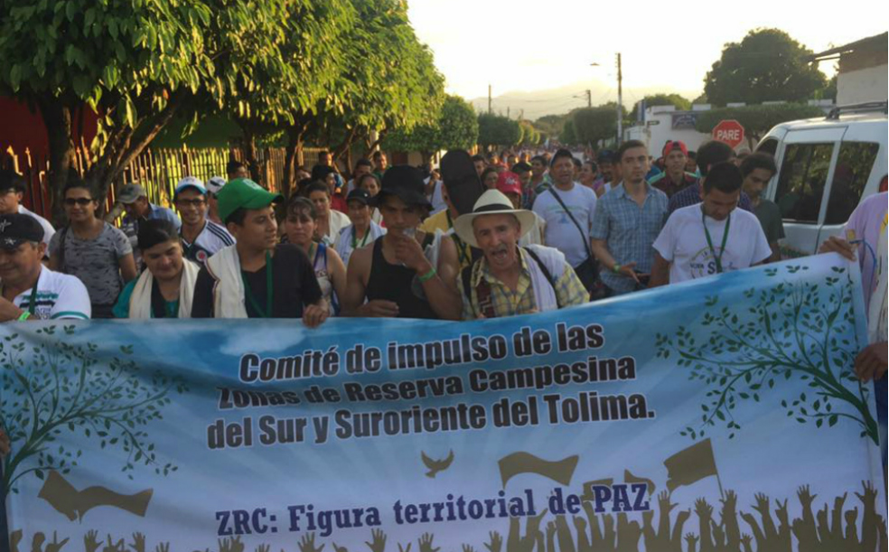 Llegada de los campesinos al municipio de Curumaní, Cesar. / Cortesía.