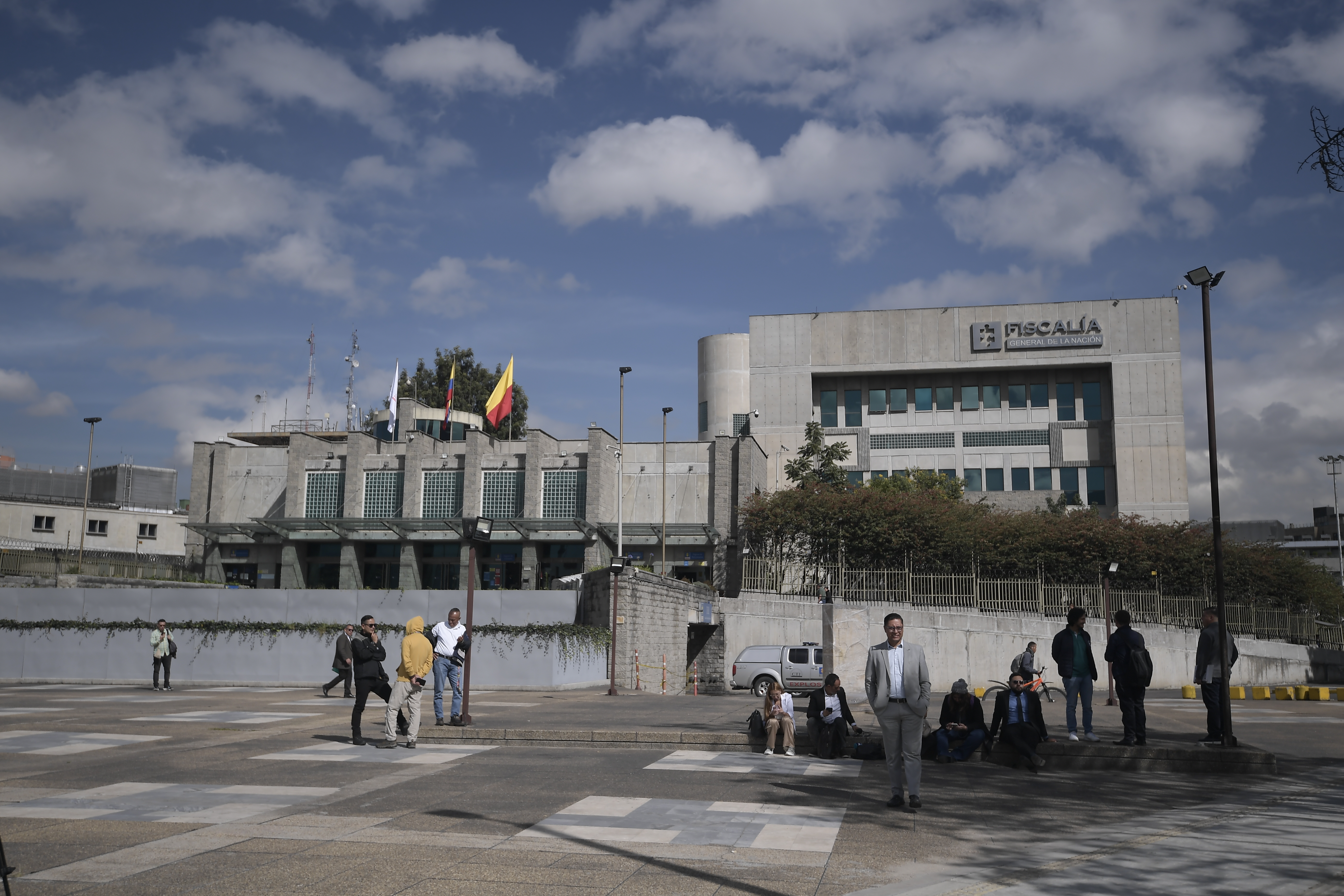 Fachada y logo del búnker de la Fiscalía.