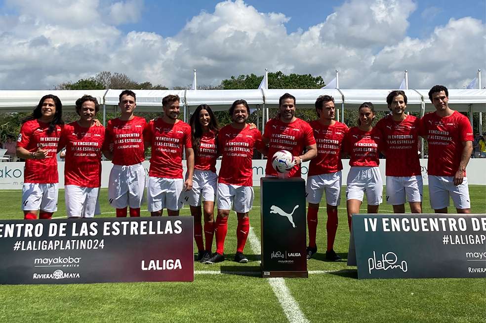 Futbolistas retirados golearon a famosos en los Premios Platino 2024