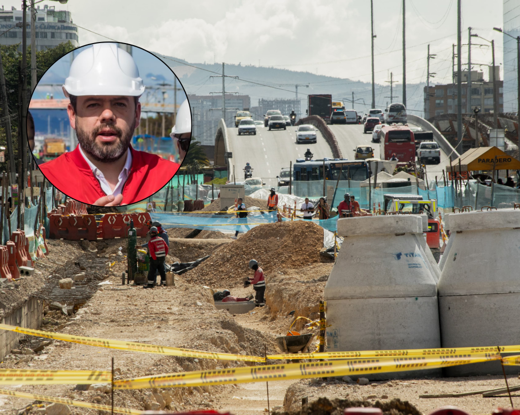 Obras en la avenida 68.